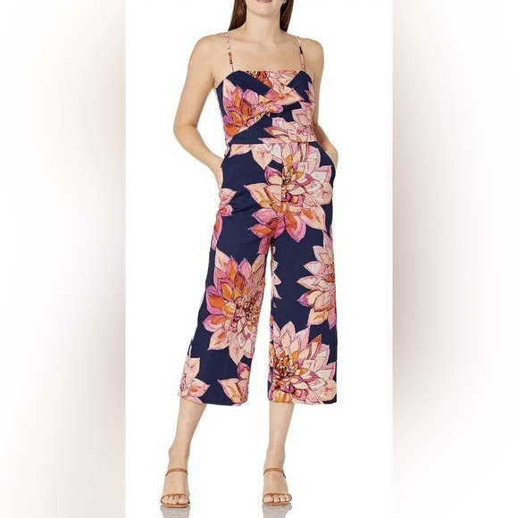 New Trina Turk Scenery Floral Wide-Leg Jumpsuit - Picture 1 of 9